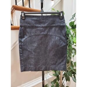 Gap Women's Gray Denim Cotton Comfort Waist Casual Mini Jeans Skirt Size 2